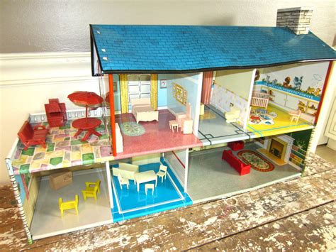 1969 doll house metal|vintage marx metal doll houses.